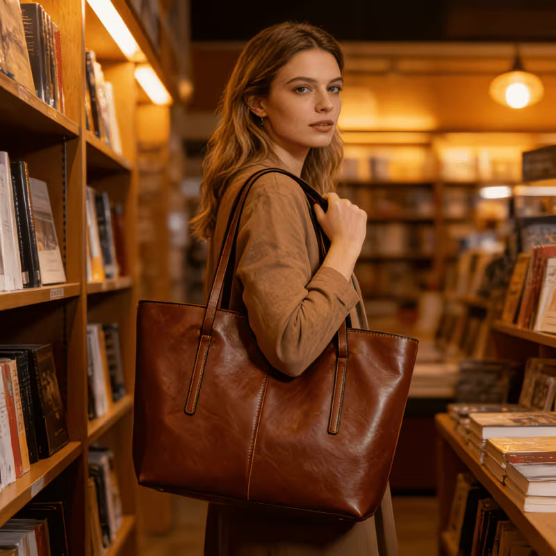 Helena - Bolsa Tote em Couro com Elegância Atemporal