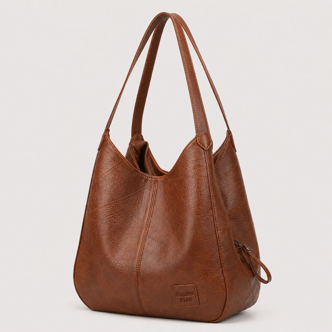 Aurora - Bolsa Hobo Premium em Couro Vintage Sofisticado