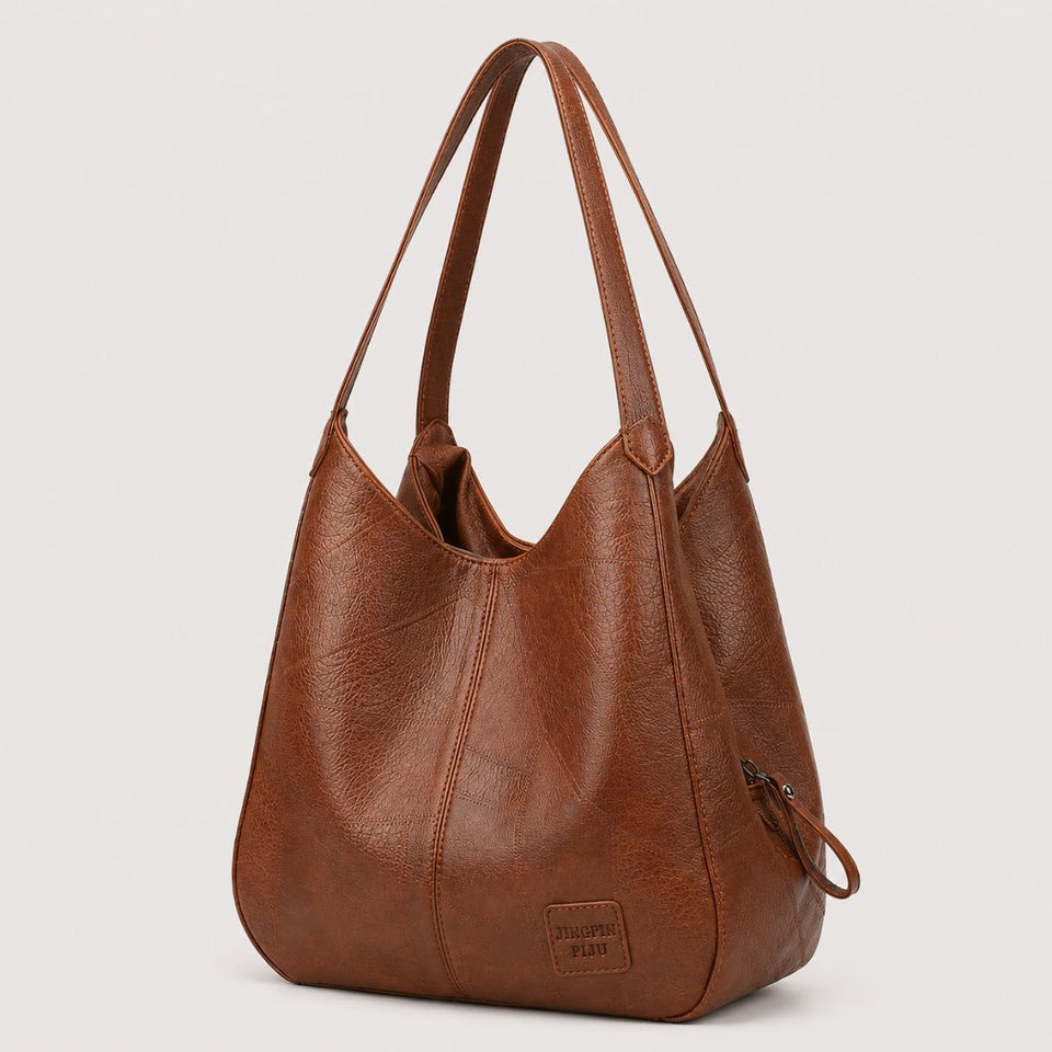Aurora - Bolsa Hobo Premium em Couro Vintage Sofisticado
