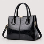 Cecília - Bolsa Tote em Couro Croco com Elegância Sofisticada