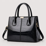 Cecília - Bolsa Tote em Couro Croco com Elegância Sofisticada
