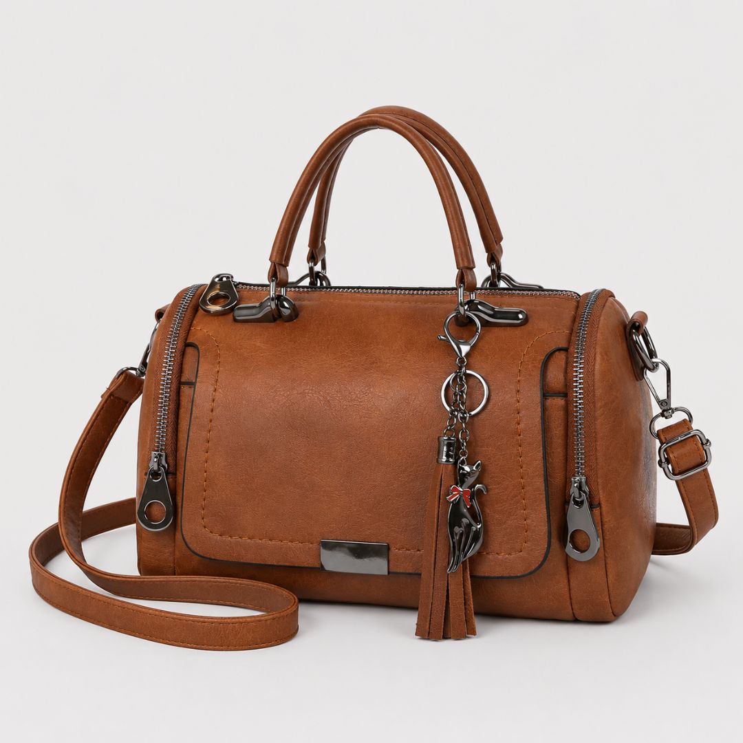 Mirella - Bolsa Baú em Couro com Elegância Casual