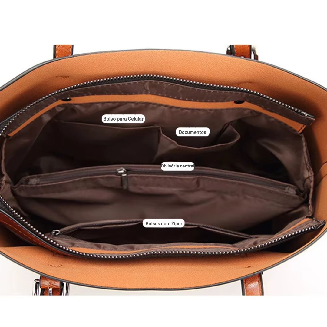 Aurelle - Bolsa Tote em Couro com Elegância Atemporal