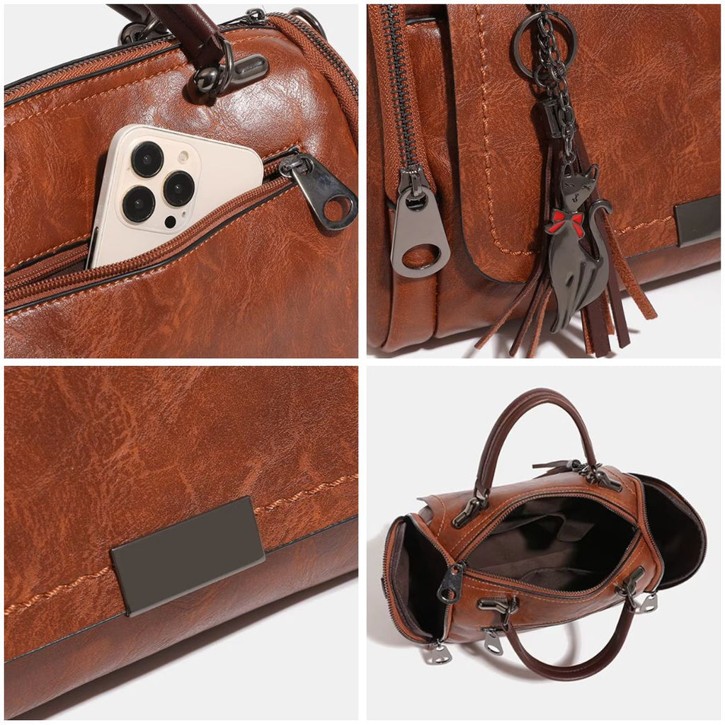 Mirella - Bolsa Baú em Couro com Elegância Casual