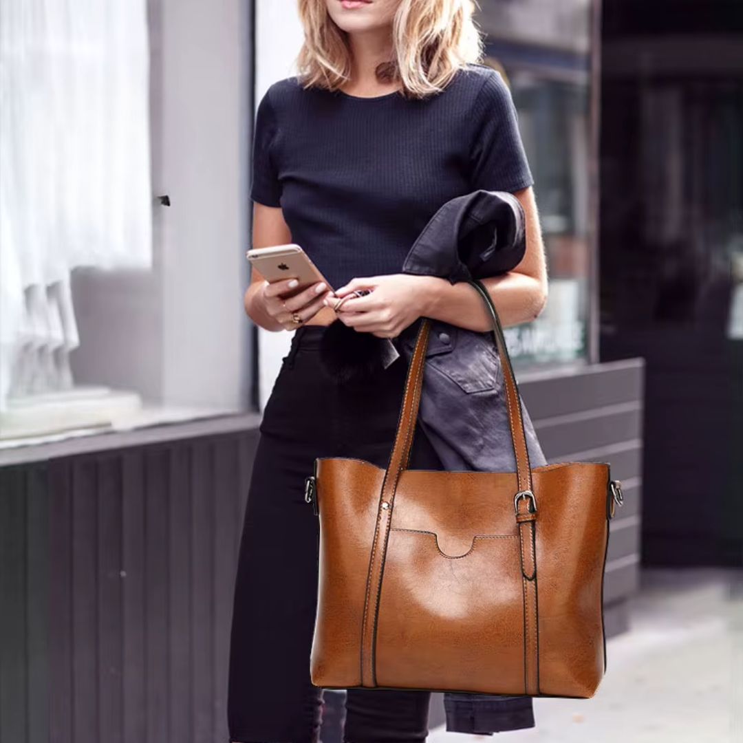 Aurelle - Bolsa Tote em Couro com Elegância Atemporal