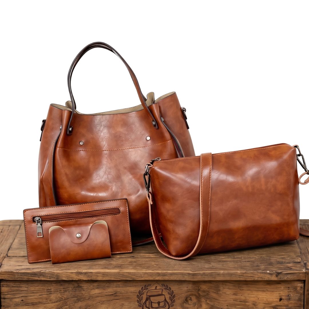 Antonella - Kit Elegante de Bolsas em Couro para Todas as Ocasiões Com 4 Peças