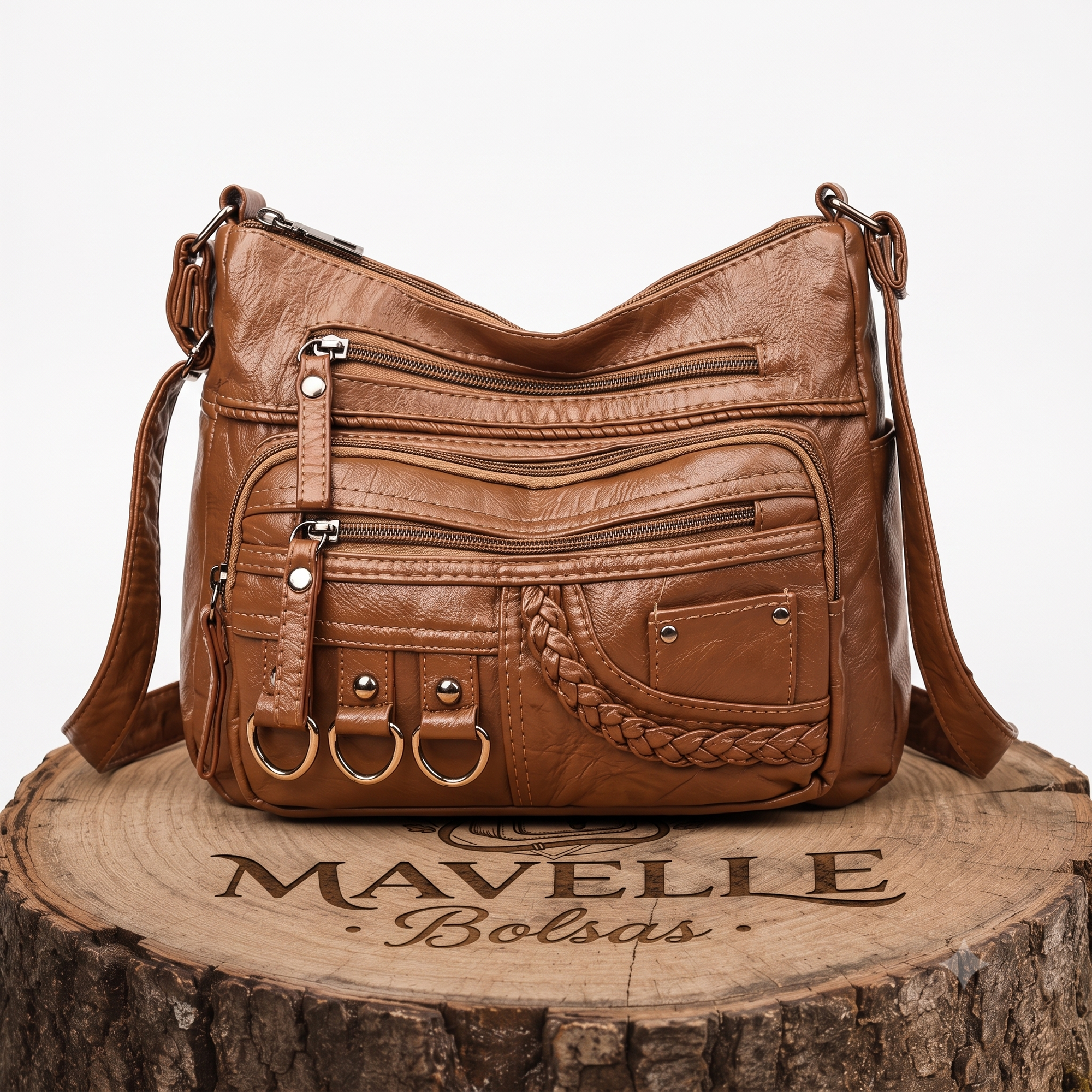 Évora - Bolsa Crossbody em Couro Com Charme Artesanal
