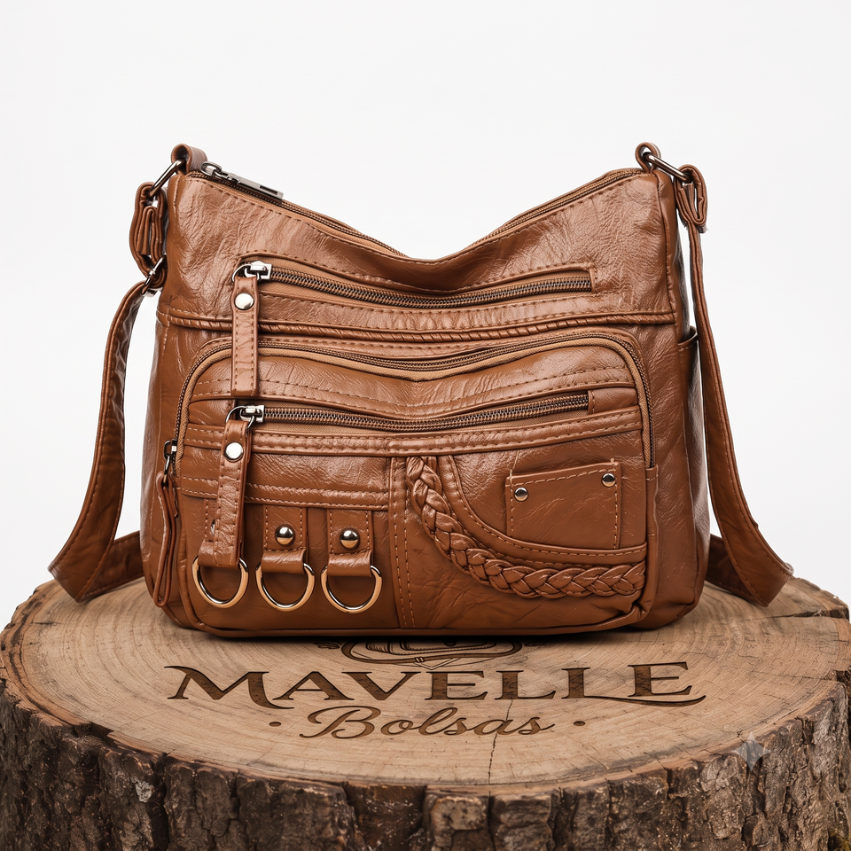 Évora - Bolsa Crossbody em Couro Com Charme Artesanal