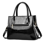 Cecília - Bolsa Tote em Couro Croco com Elegância Sofisticada