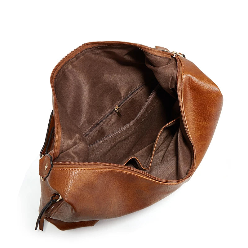 Lunelle - Bolsa Hobo em Couro Premium Casual Chic