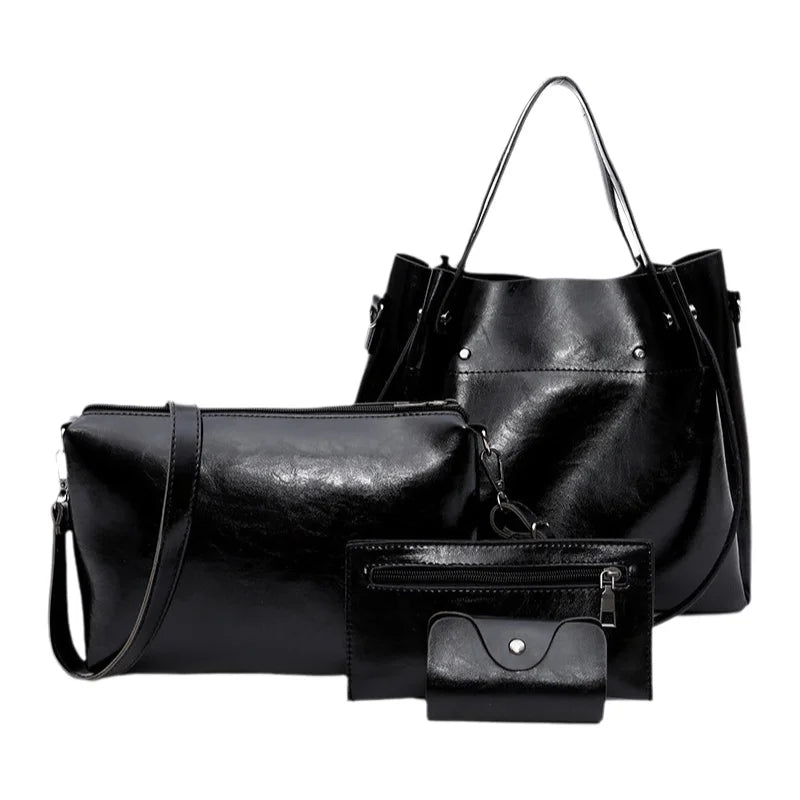 Antonella - Kit Elegante de Bolsas em Couro para Todas as Ocasiões Com 4 Peças