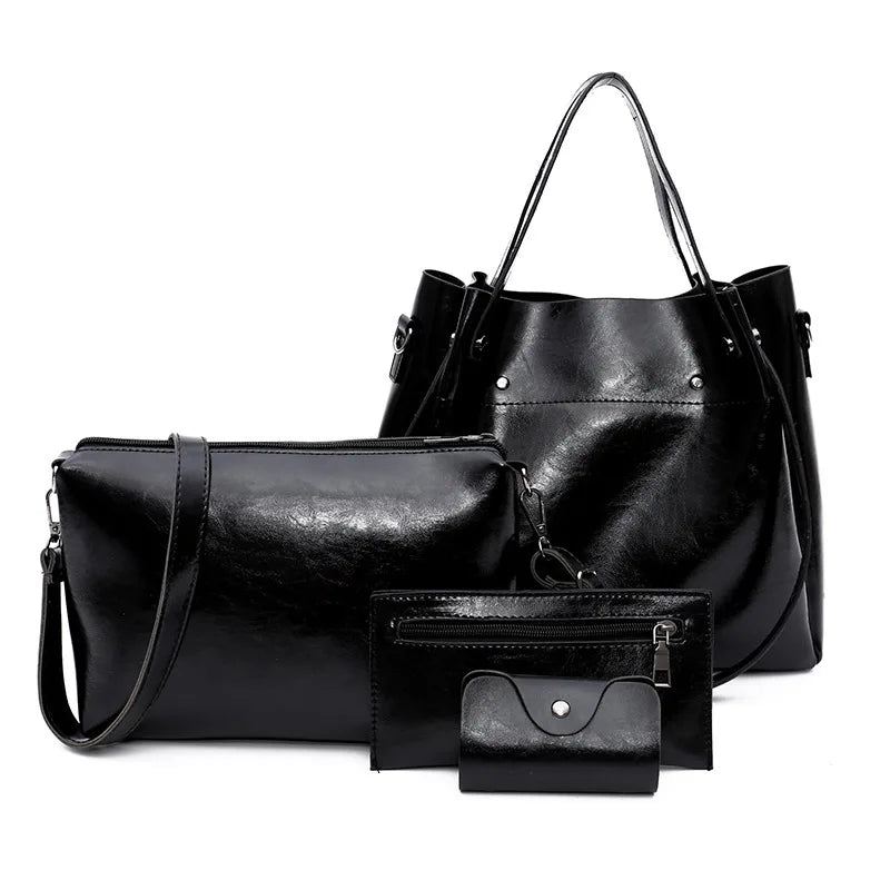 Antonella - Kit Elegante de Bolsas em Couro para Todas as Ocasiões Com 4 Peças