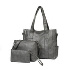 Antonia - Conjunto de Bolsas em Couro Com Elegância Atemporal 3 Peças