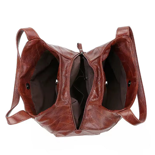Aurora - Bolsa Hobo Premium em Couro Vintage Sofisticado