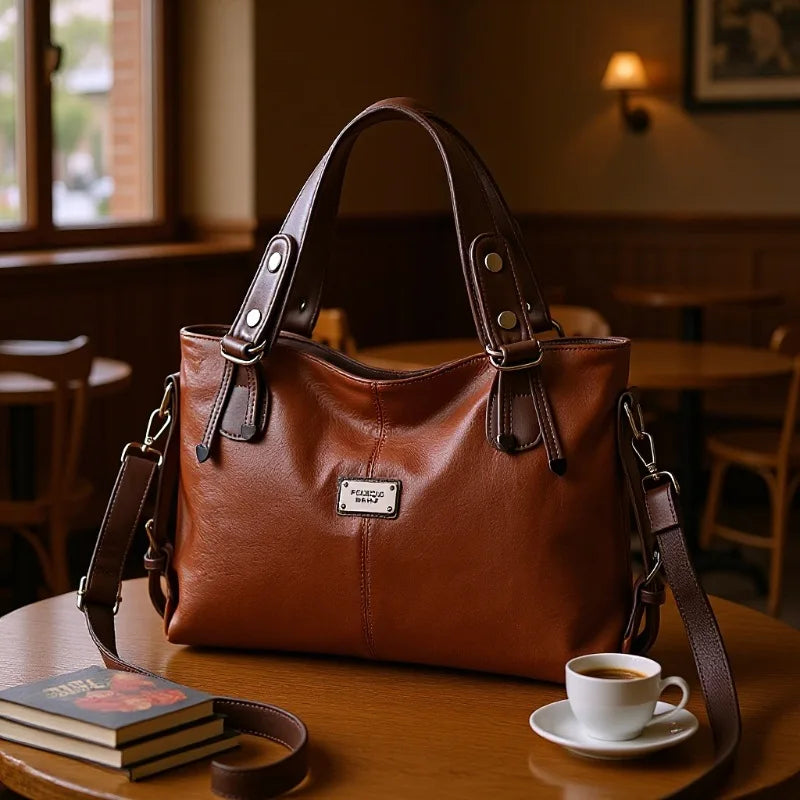Amélia - Bolsa Tote em Couro Premium Com Elegância Atemporal