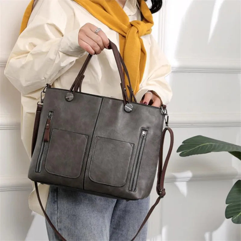 Siena - Bolsa Tote em Couro com Estilo Clássico Urbano