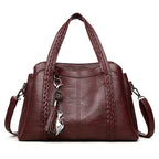 Giovanna - Bolsa em Couro com Alças Trançadas e Elegância Artesanal