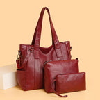 Antonia - Conjunto de Bolsas em Couro Com Elegância Atemporal 3 Peças