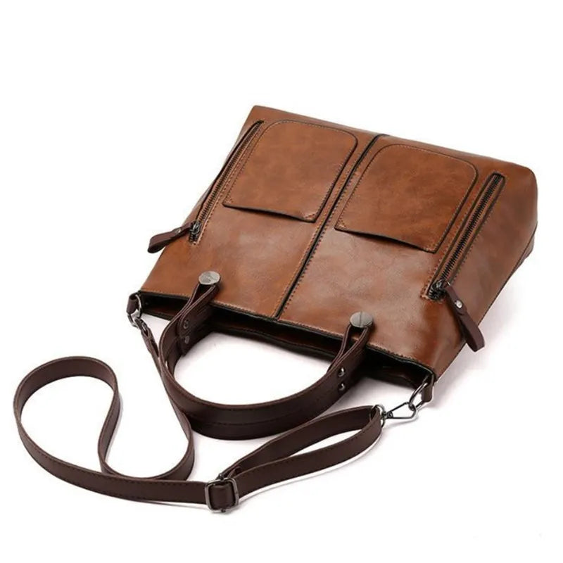 Siena - Bolsa Tote em Couro com Estilo Clássico Urbano