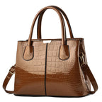 Cecília - Bolsa Tote em Couro Croco com Elegância Sofisticada