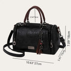 Mirella - Bolsa Baú em Couro com Elegância Casual