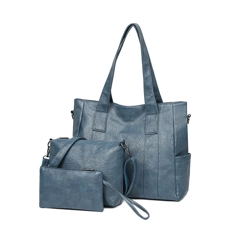 Antonia - Conjunto de Bolsas em Couro Com Elegância Atemporal 3 Peças
