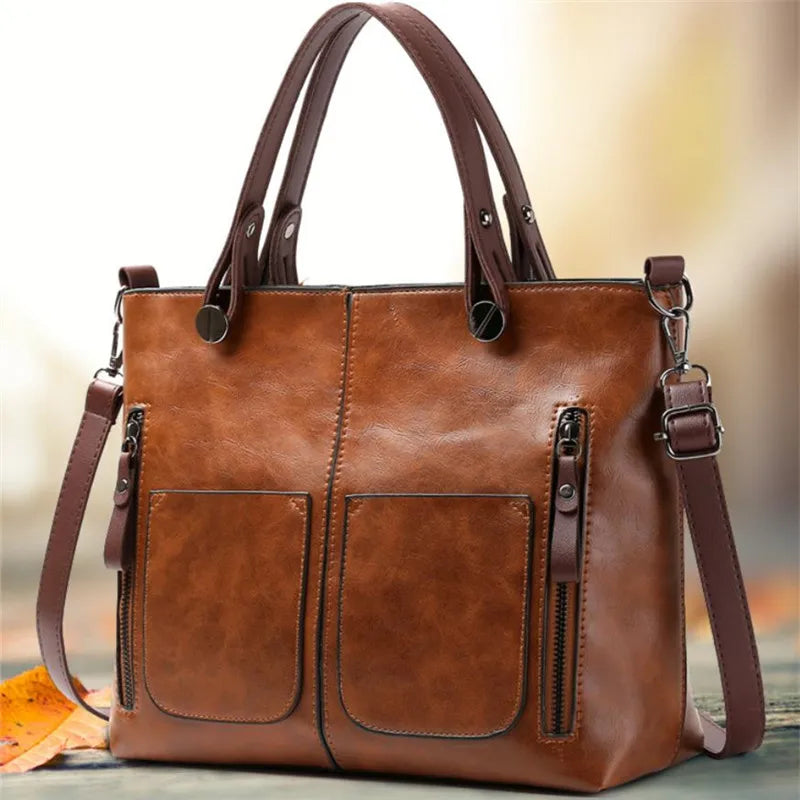 Siena - Bolsa Tote em Couro com Estilo Clássico Urbano