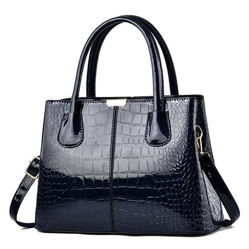 Cecília - Bolsa Tote em Couro Croco com Elegância Sofisticada