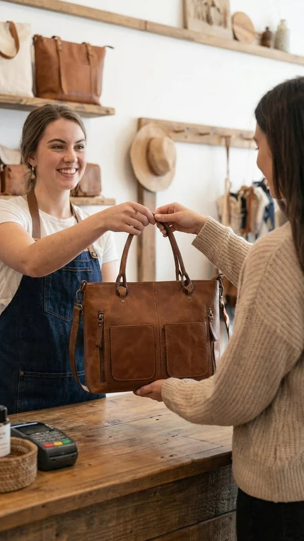 Cliente usando bolsa