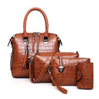 Valentina - Kit Elegante de Bolsas em Couro para Todas as Ocasiões Com 4 Peças