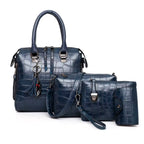 Valentina - Kit Elegante de Bolsas em Couro para Todas as Ocasiões Com 4 Peças