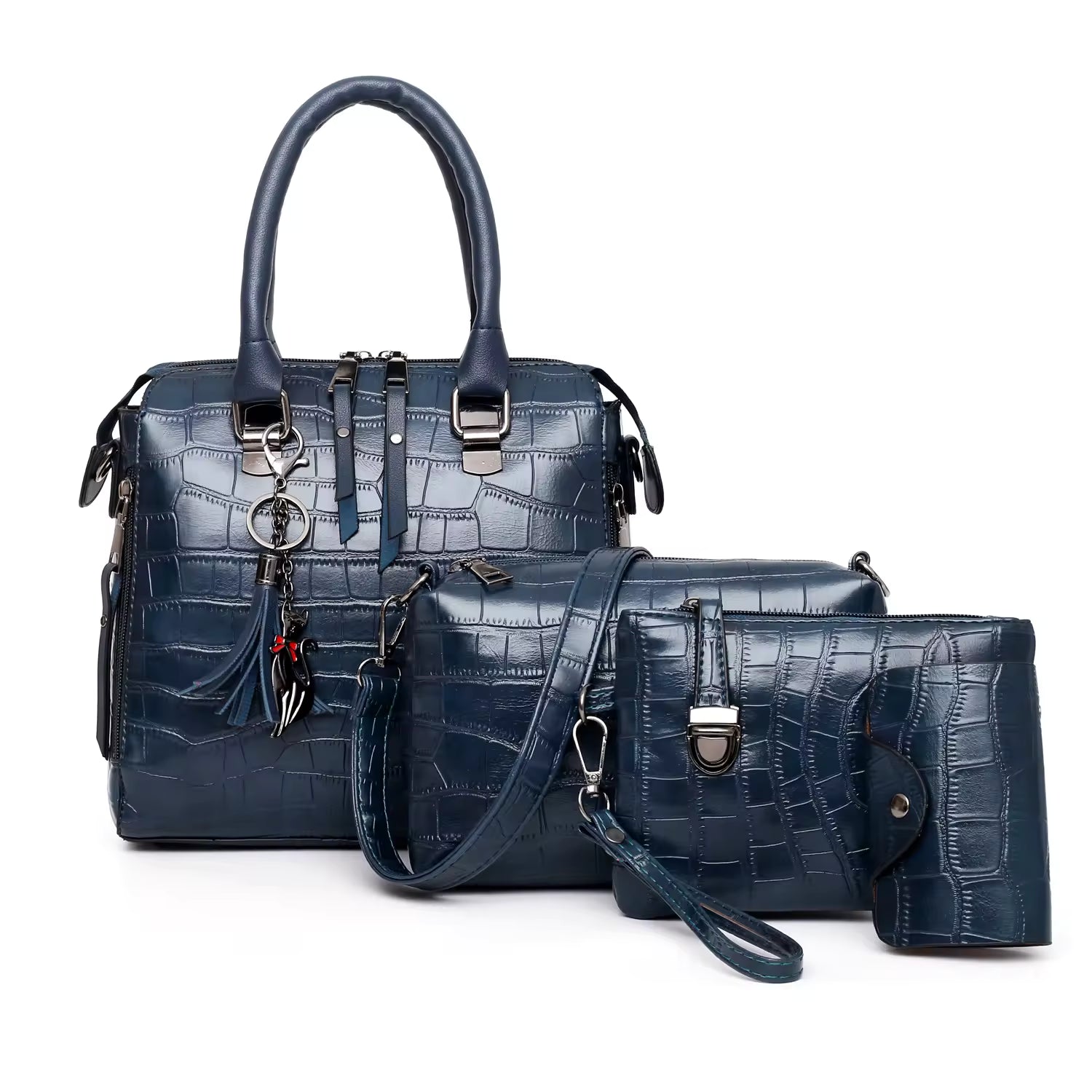 Valentina - Kit Elegante de Bolsas em Couro para Todas as Ocasiões Com 4 Peças